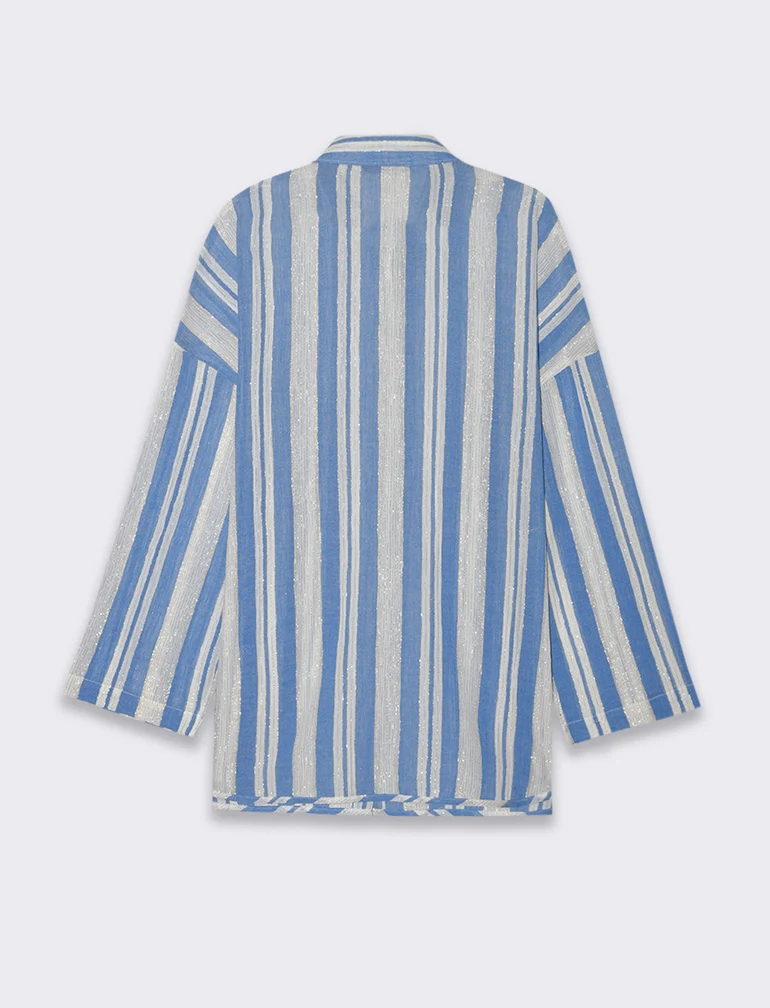 CAMICIA CON TESSUTO CON FILO EFFETTO METALLO - var 2