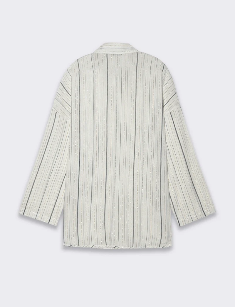 CAMICIA CON TESSUTO CON FILO EFFETTO METALLO - var 1