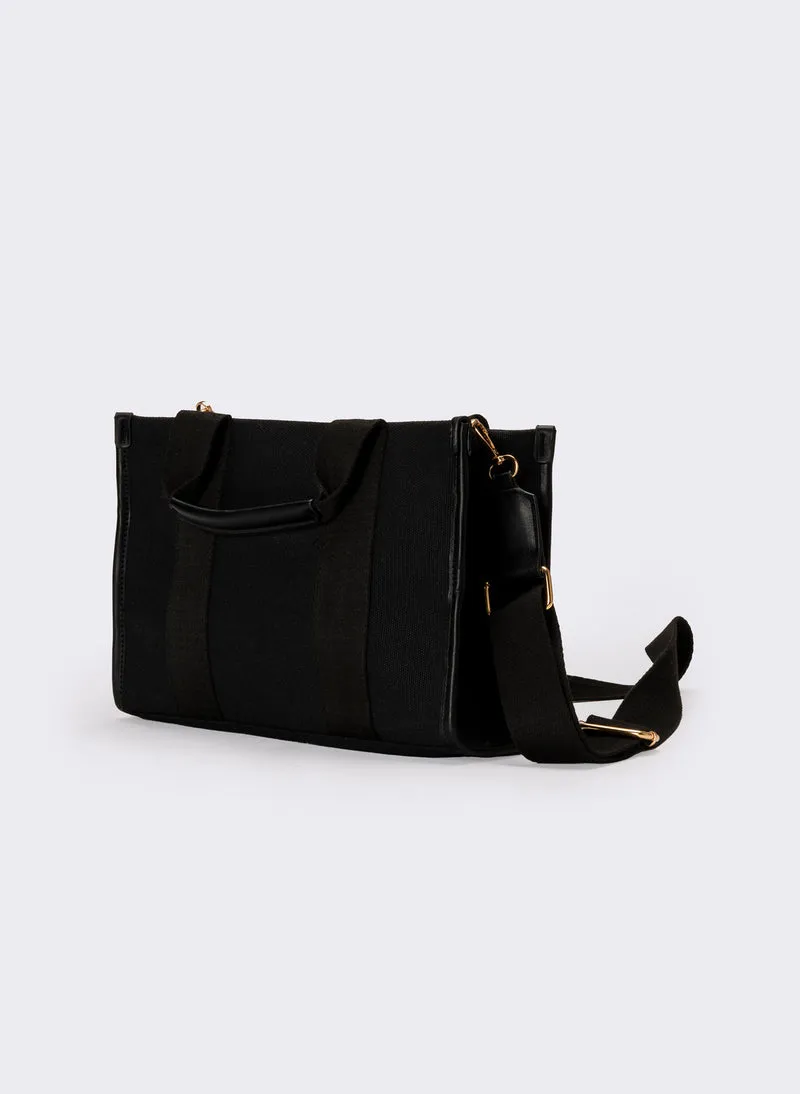 Shopper donna con manici corti - Nero