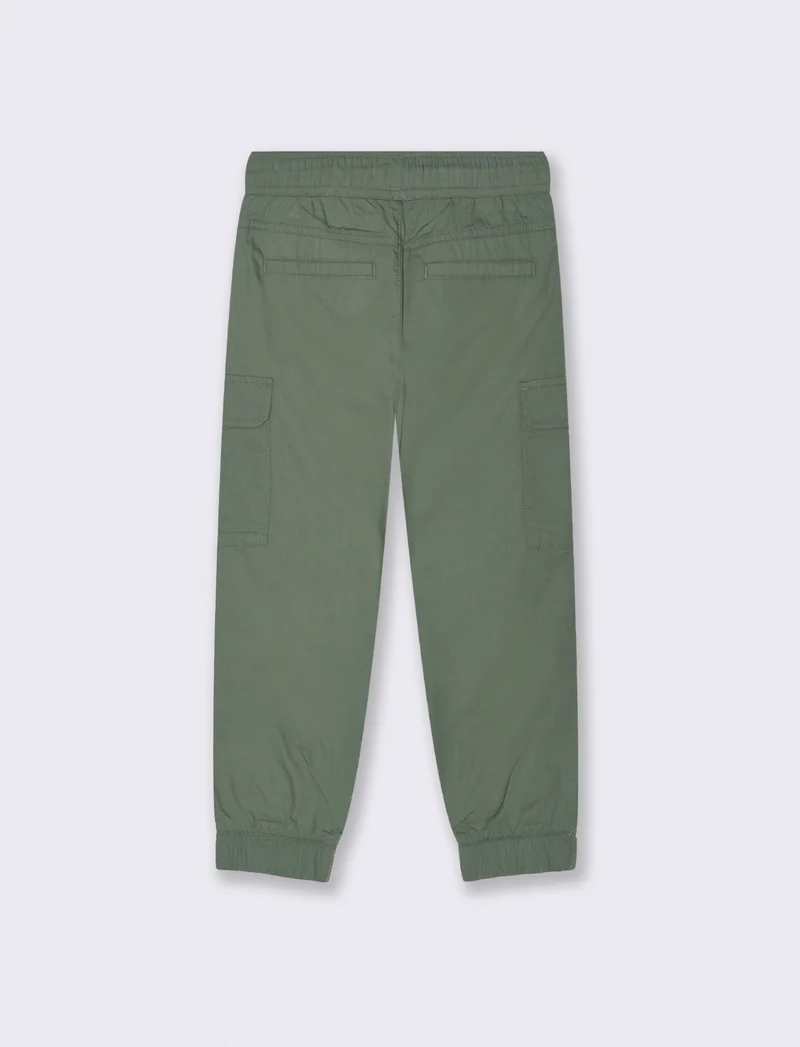 Pantalone modello cargo in cotone da bambino - Verde