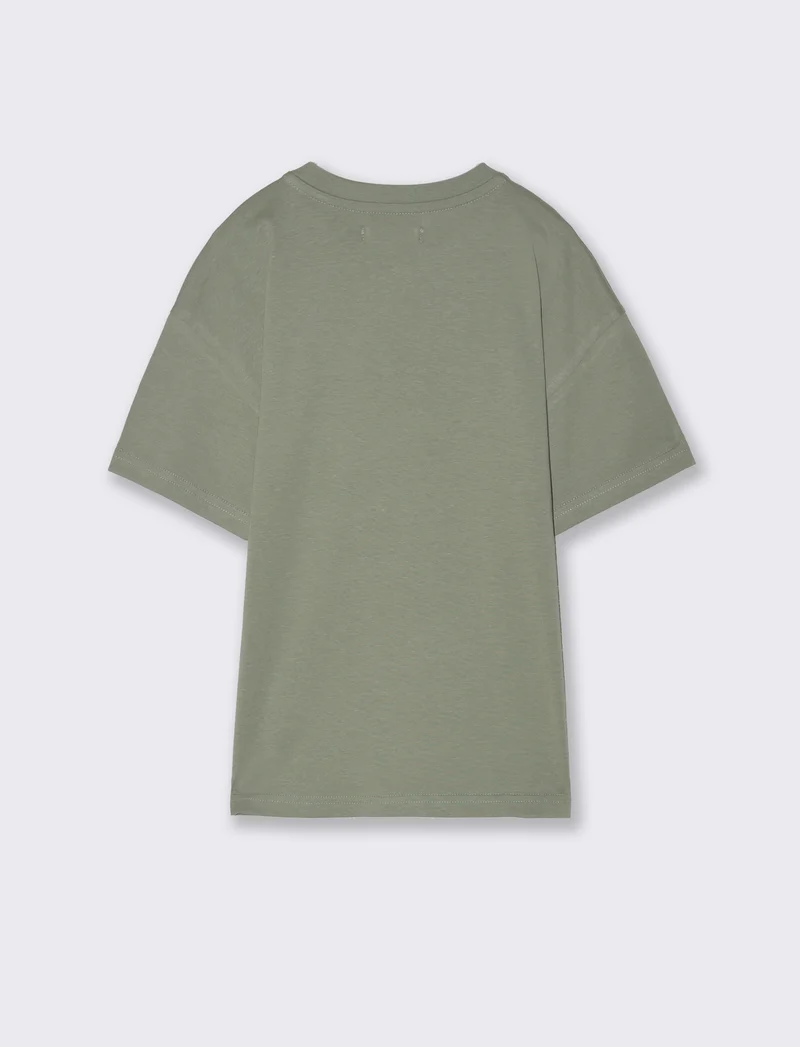 Maglietta serafino da bambino - Verde salvia