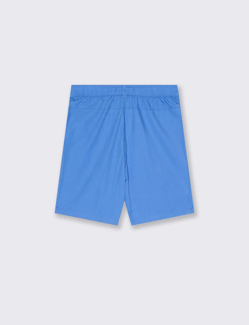 Bermuda in cotone tinta unita da bambino - Blu cobalto