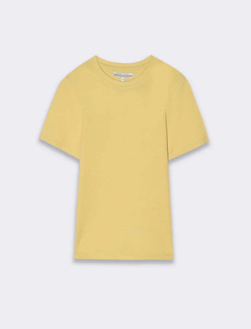 T-shirt in piquet da bambino - Giallo