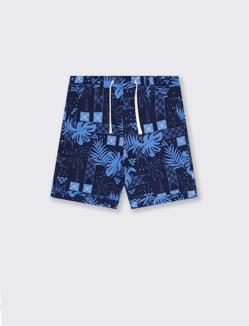 Short stampato da bambino - Blu