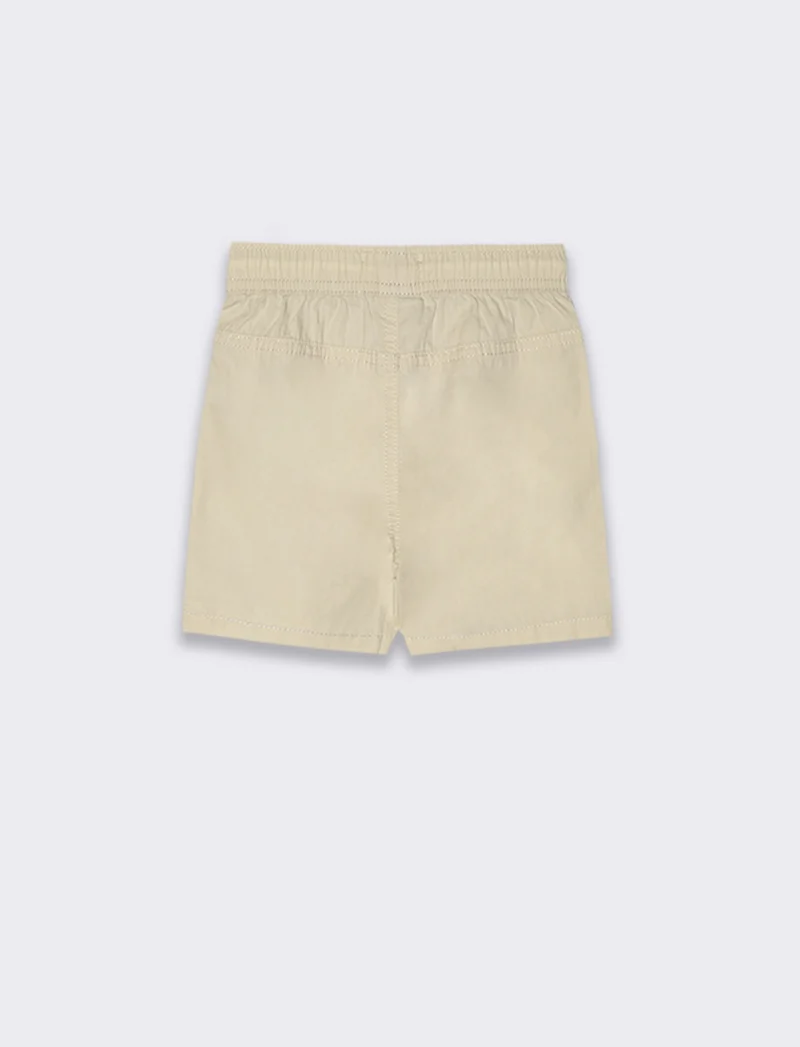 Bermuda con coulisse da neonato - Beige