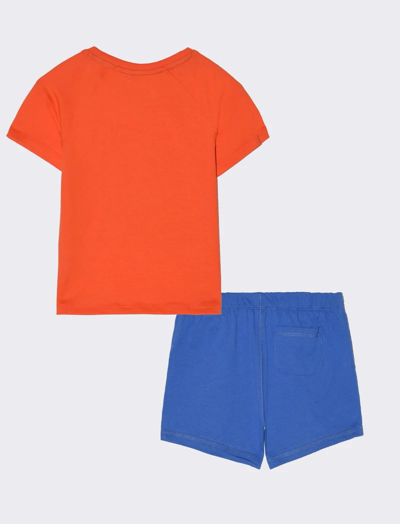 Completo maglietta e pantaloncini da neonato - Aragosta