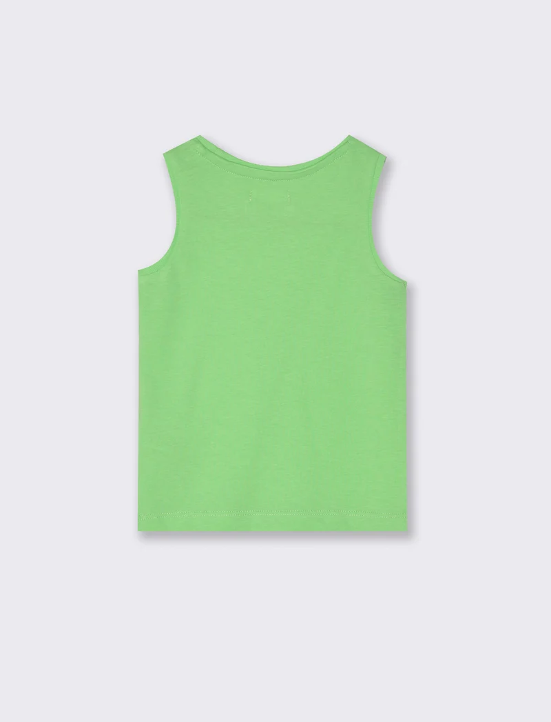 T-shirt girocollo con stampa da neonato - Verde mela