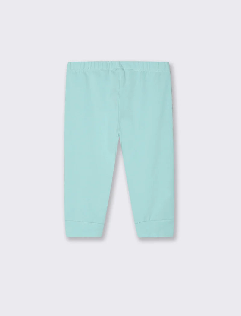 Leggings corto da bambina - Verde acqua