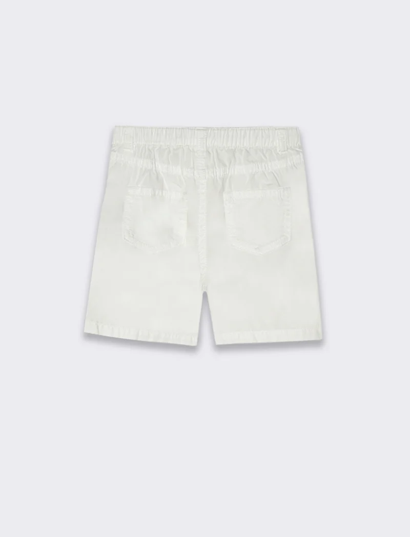 Bermuda in popeline da neonato - Bianco