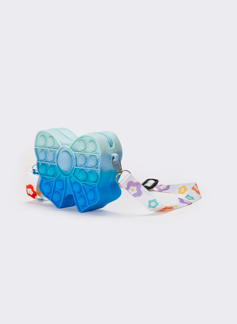 Borsetta bambina fiocco pop it - Turchese