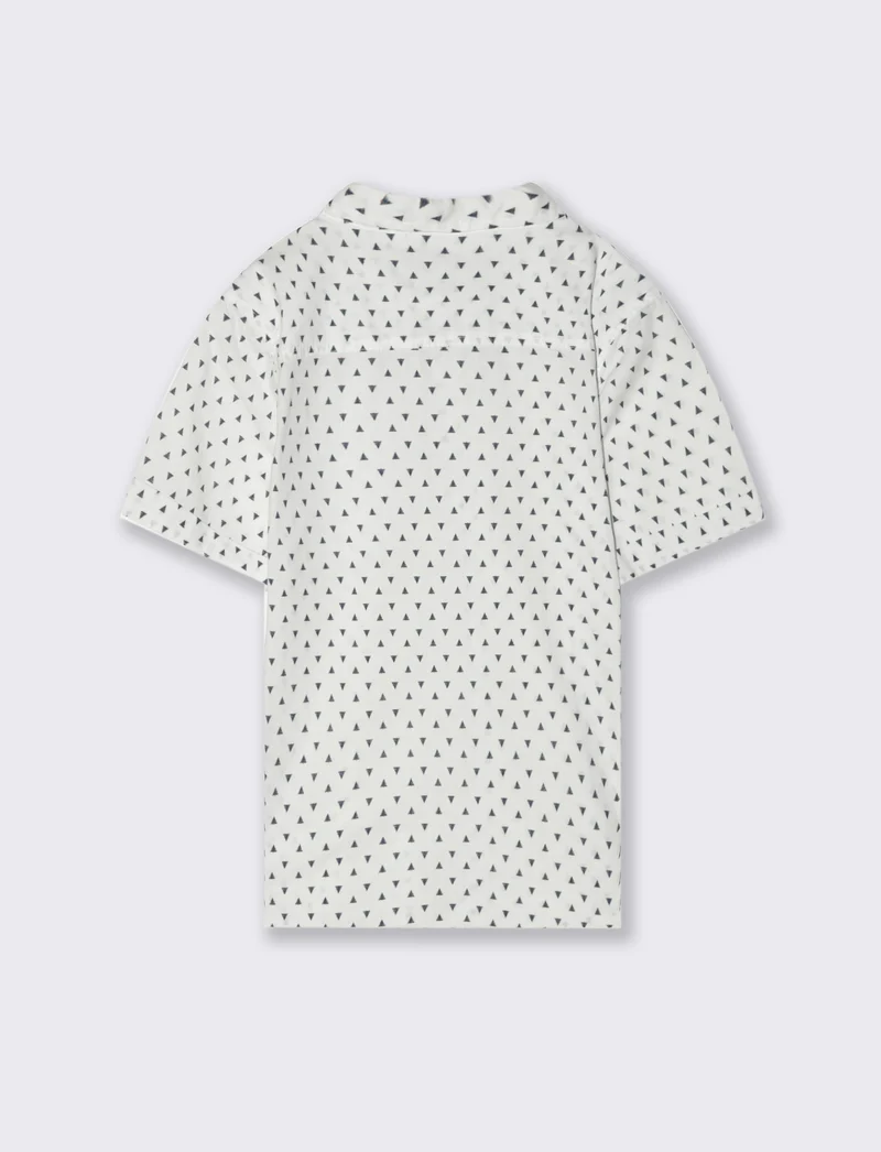 Camicia micro stampa da bambino - Bianco