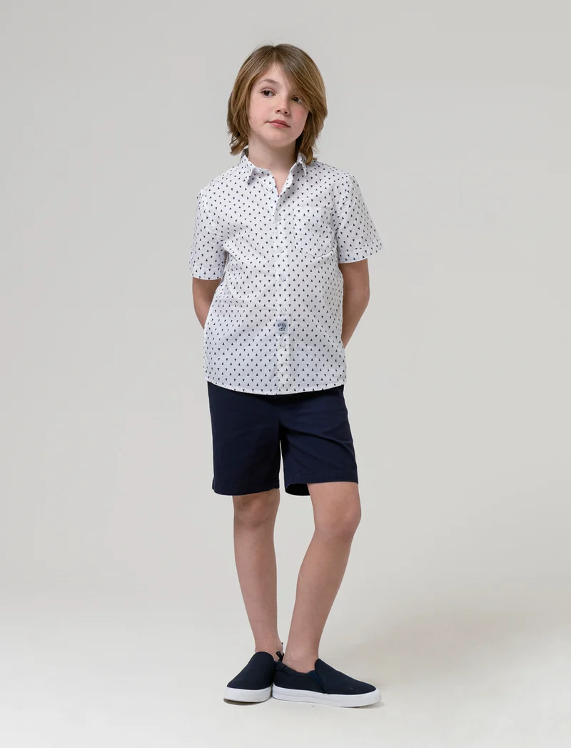 Bermuda in cotone da bambino - Blu