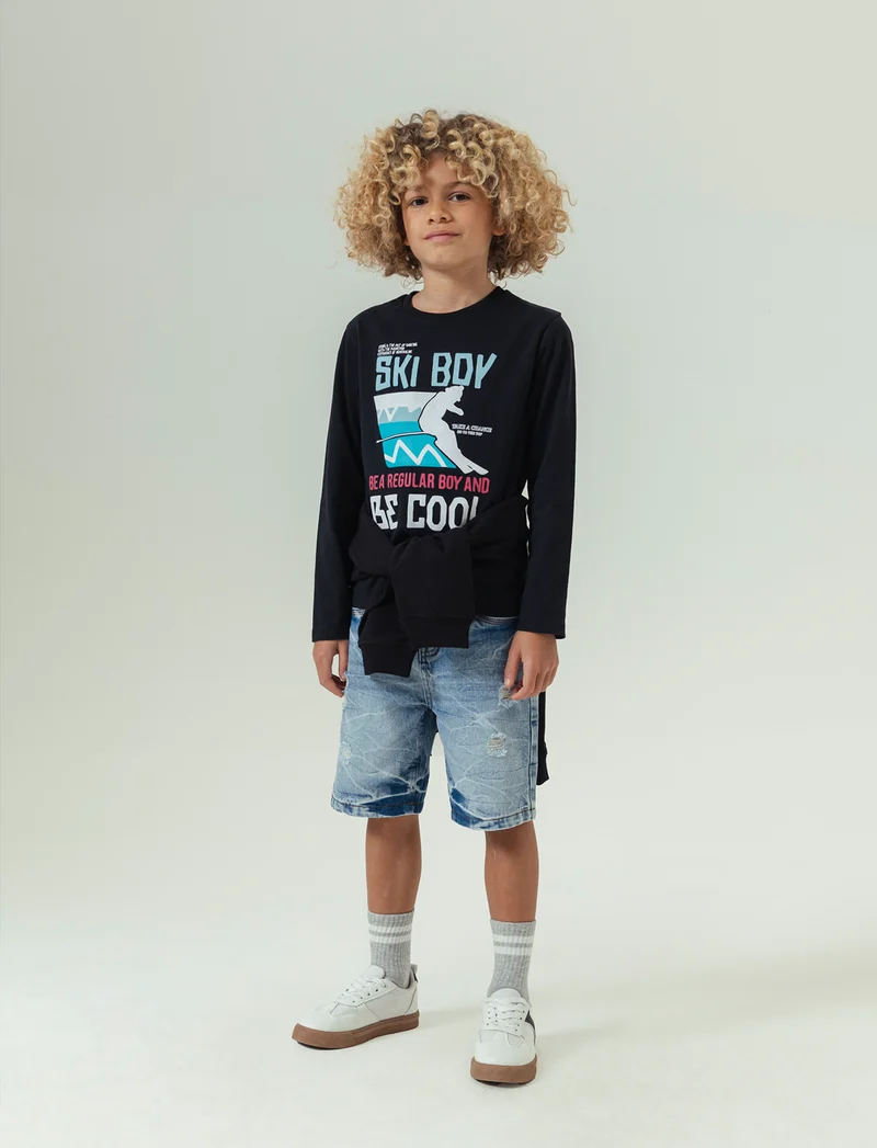 Cargo in denim da bambino - Denim chiaro