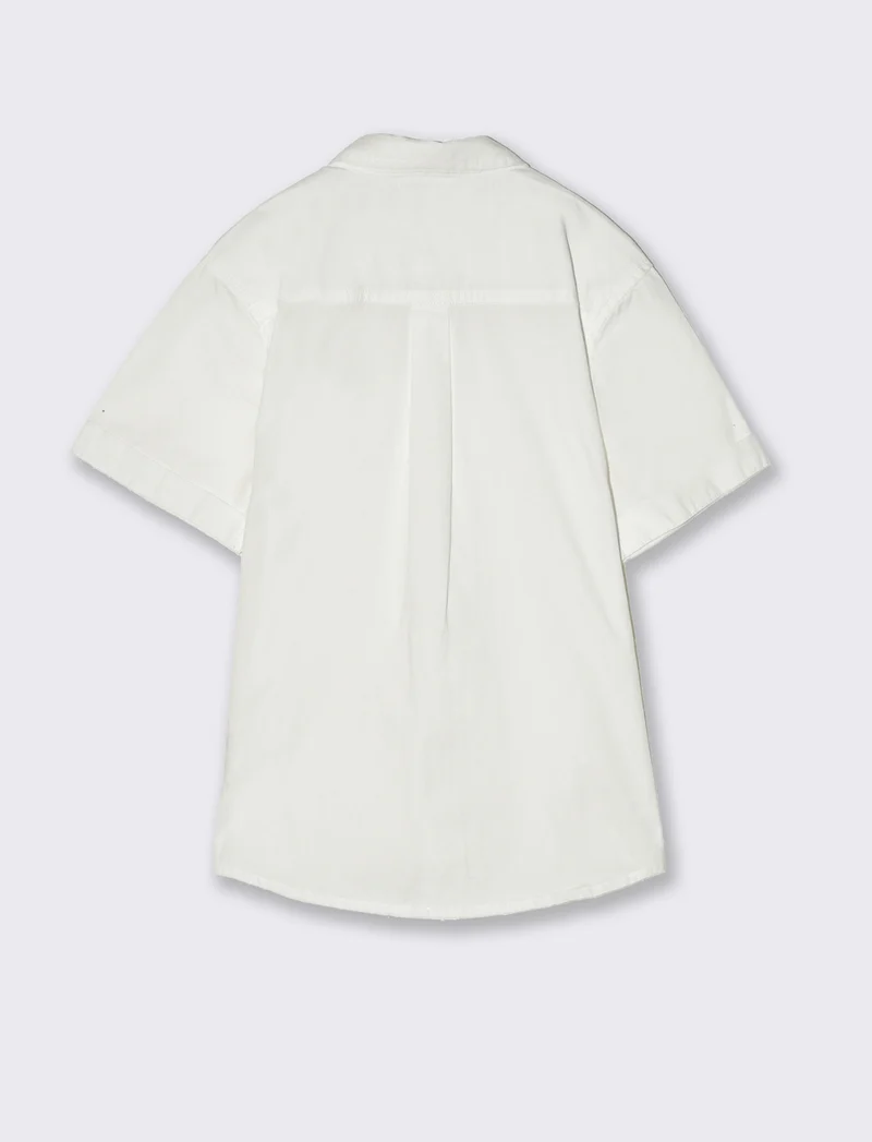 Camicia tinta unita da bambino - Bianco