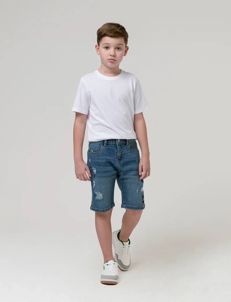 Bermuda in denim da bambino - Denim