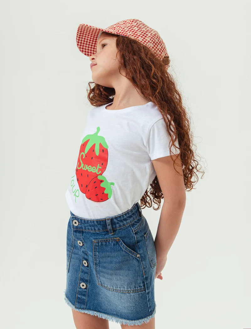 T-shirt mezza manica 2 pack da bambina - Bianco