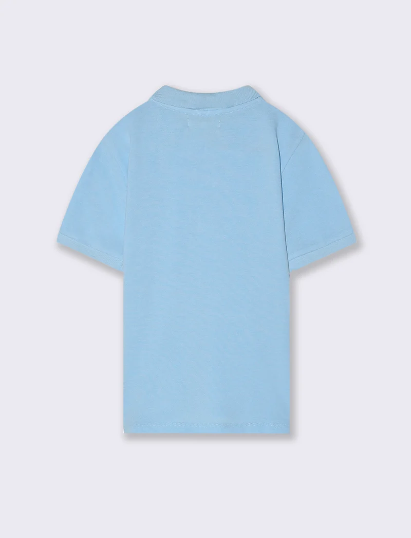 Polo mezza manica da bambino - Turchese