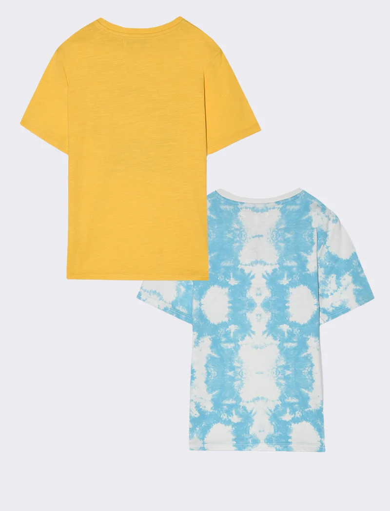 T-shirt 2 pack da bambino - Turchese