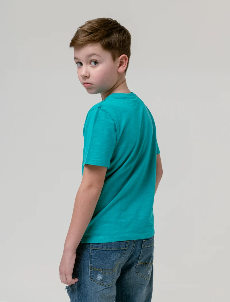 T-shirt stampa estiva da bambino - Verde acqua