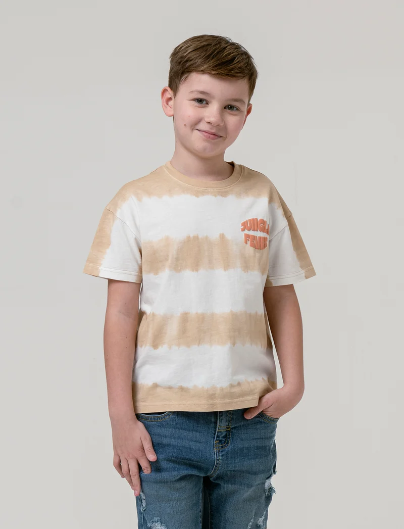 T-shirt tye dye da bambino - Beige