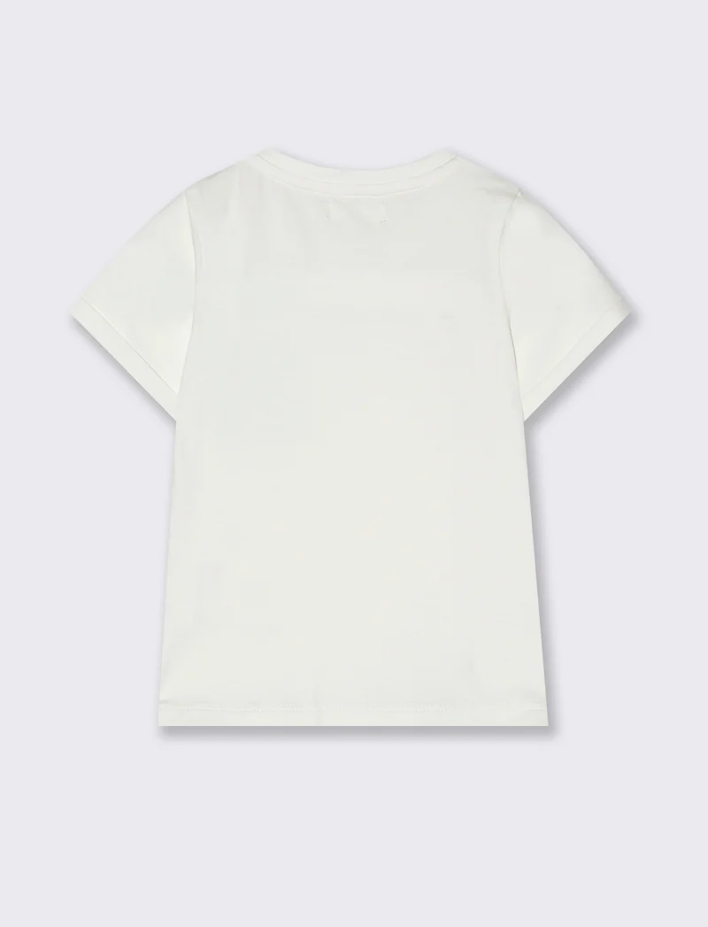 T-shirt con risvolto da neonato - Bianco
