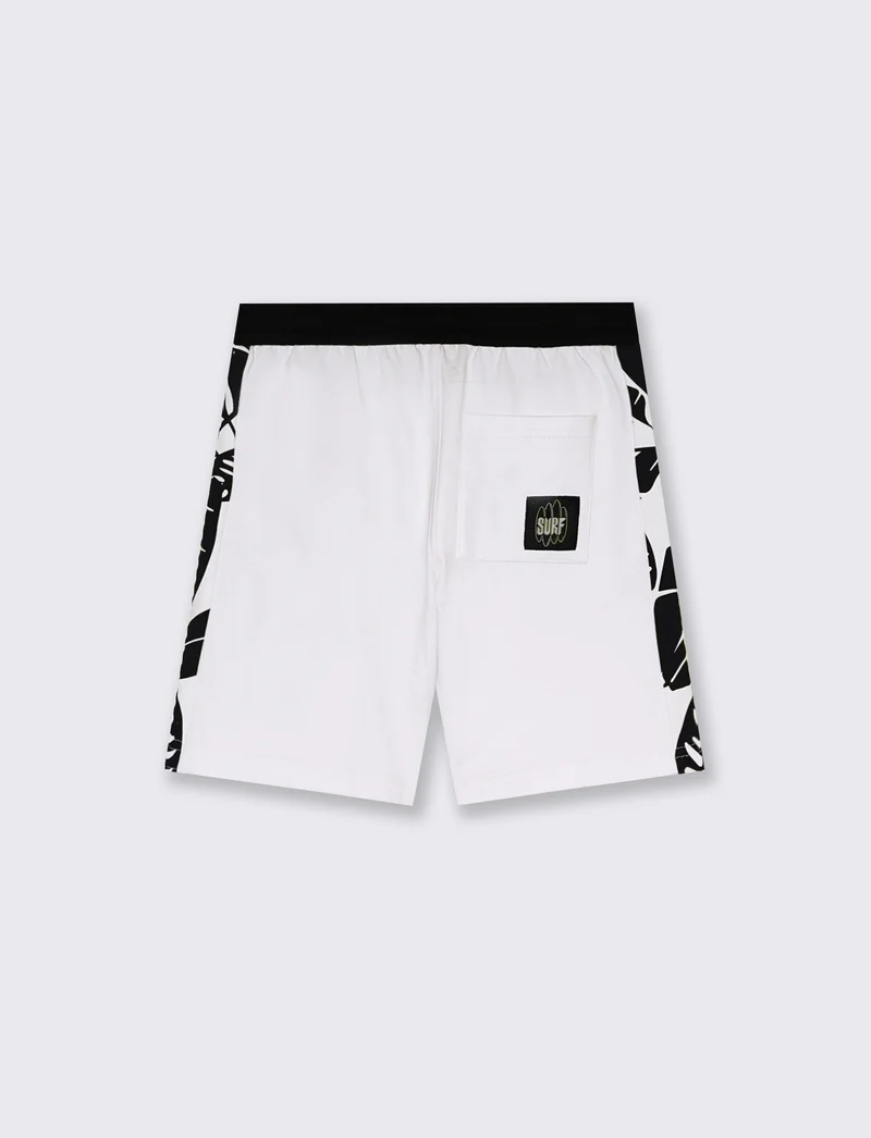Bermuda con bandine da bambino - Bianco
