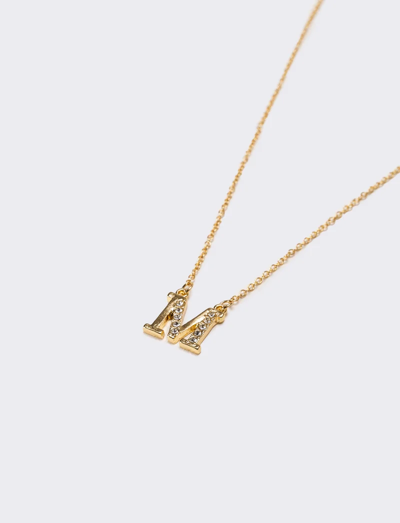 Collana donna con lettera iniziale - Var 5