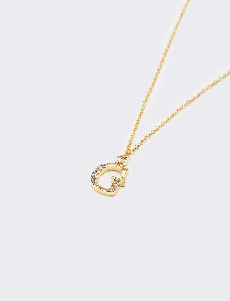 Collana donna con lettera iniziale - Var 4
