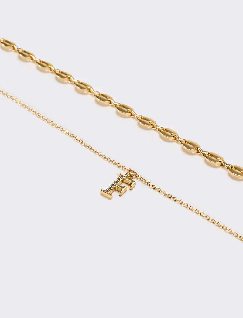 Collana donna con lettera iniziale - var 3