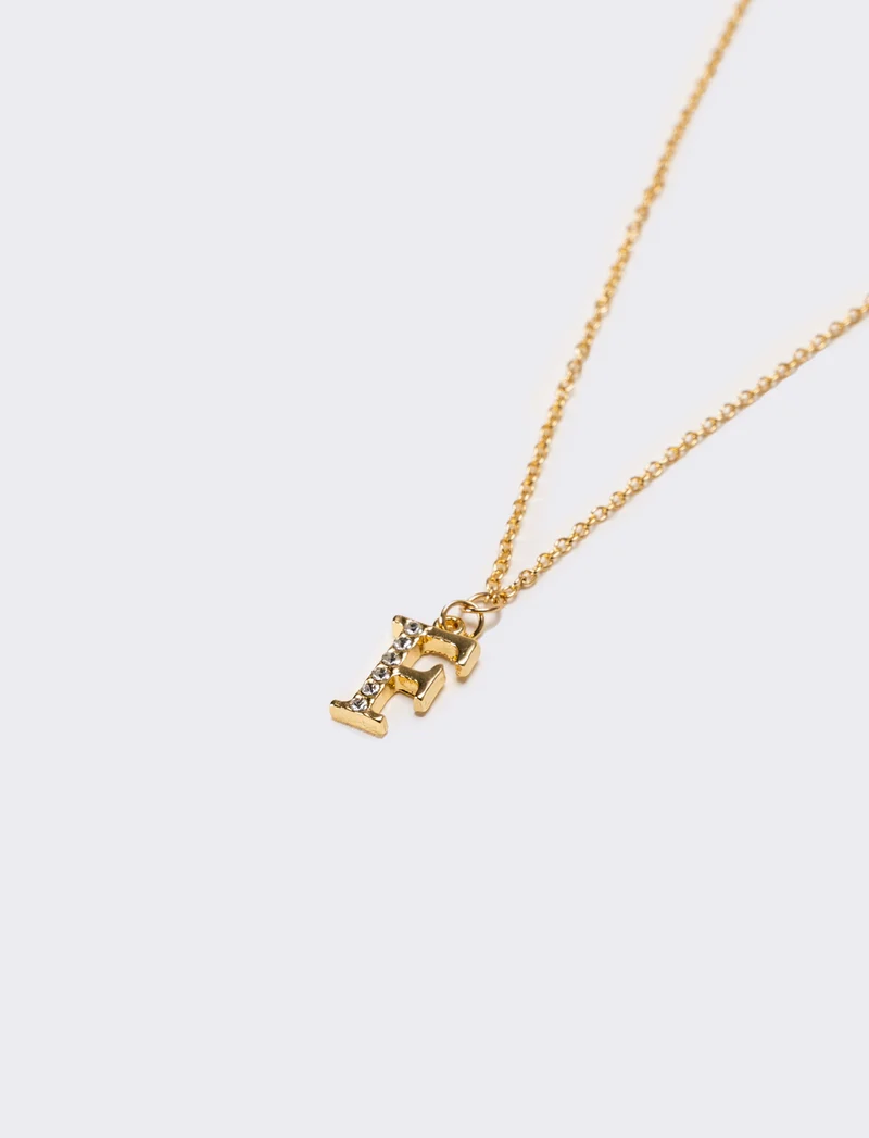 Collana donna con lettera iniziale - var 3