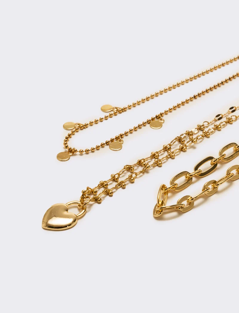 Collana donna 3 fili diversi - Oro