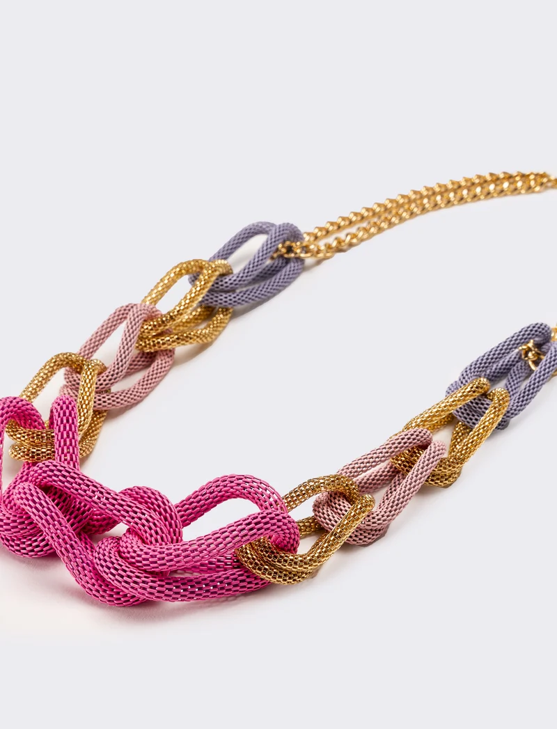 Collana donna maglia - Lilla