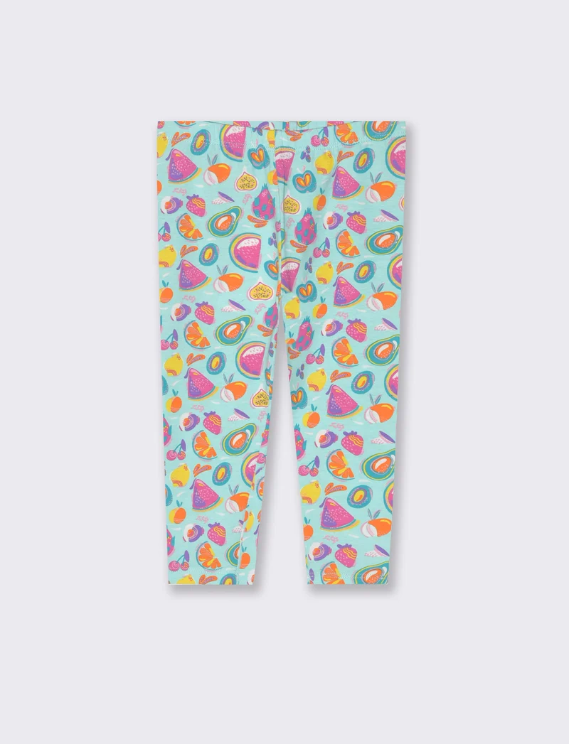 Leggings a fantasia da neonata - Turchese