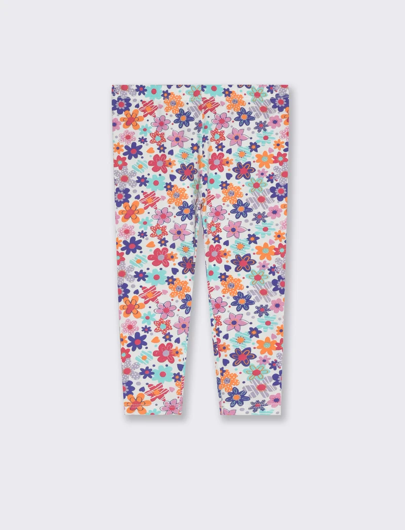 Leggings a fantasia da neonata - Bianco