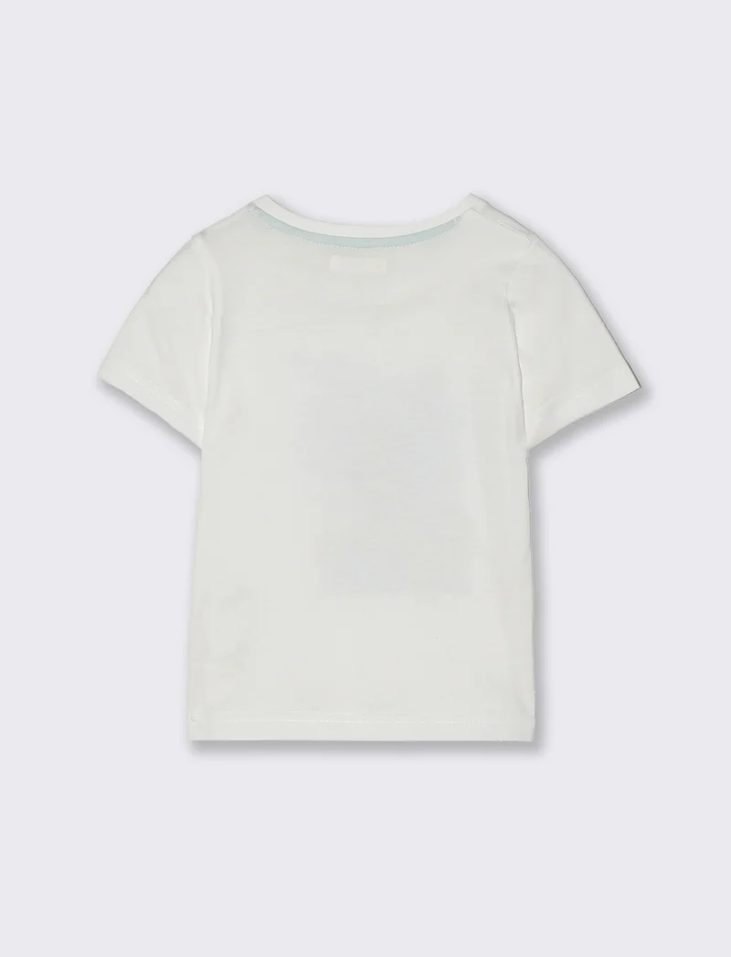 T shirt con stampa da neonato - Bianco