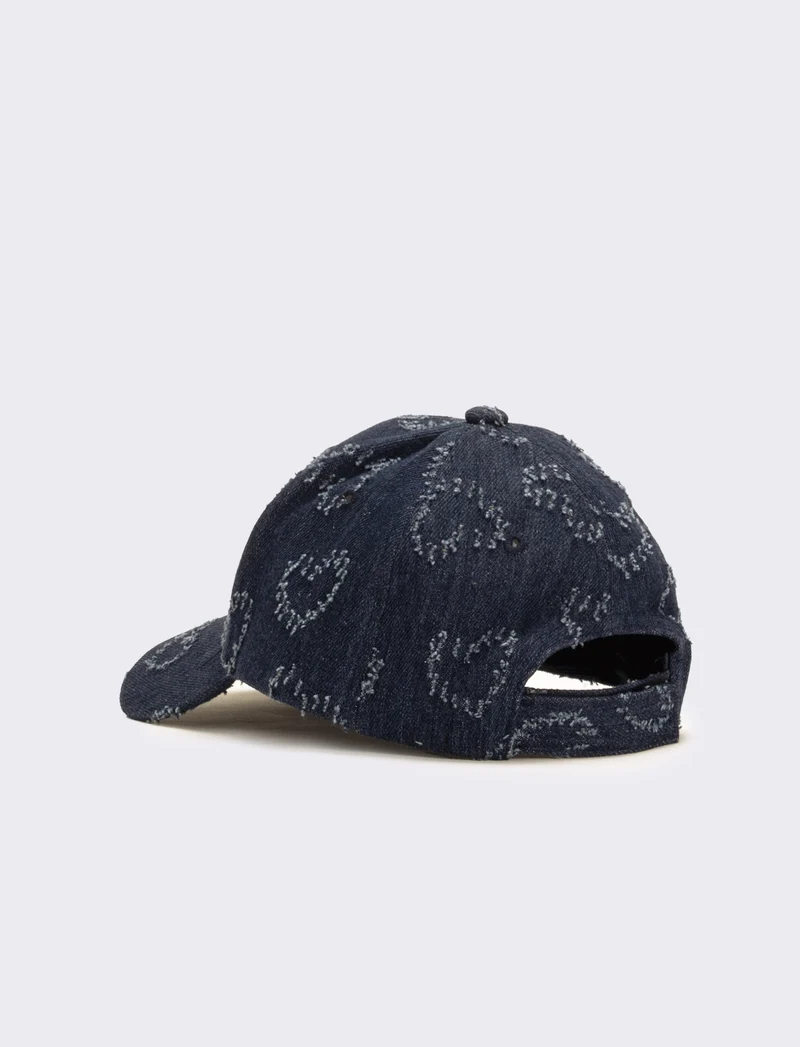Cappello bambina cuori denim - Denim