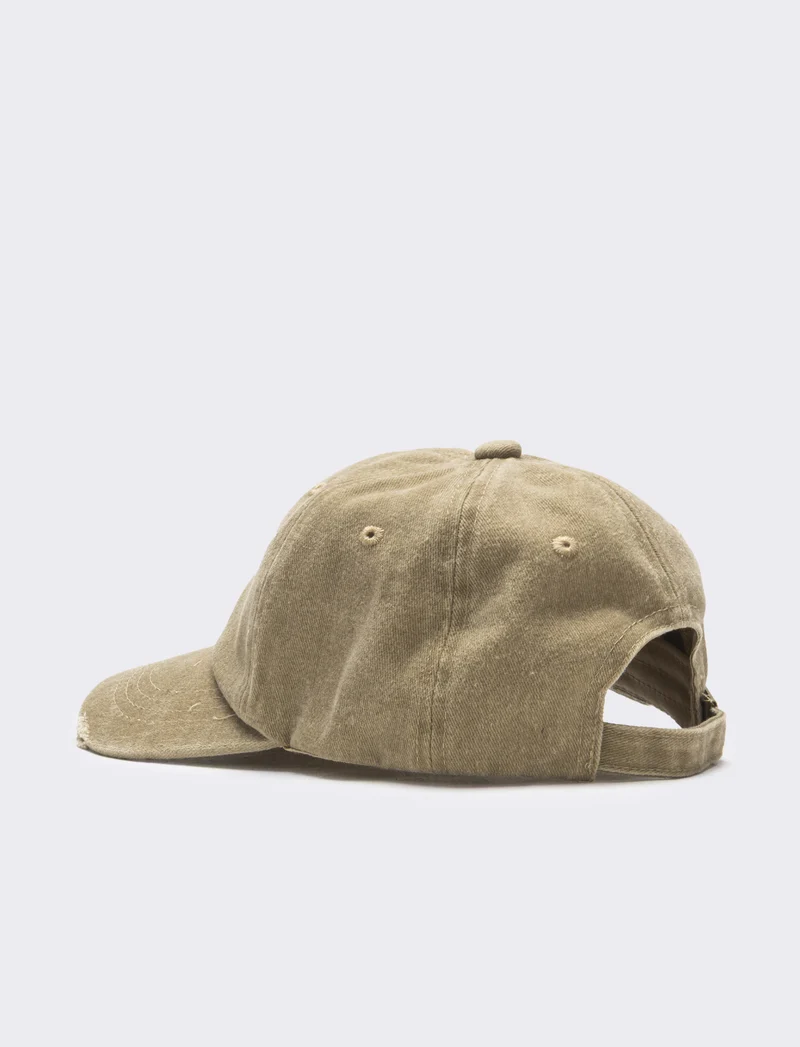 Cappello bambino baseball cotone delave liscio - Beige