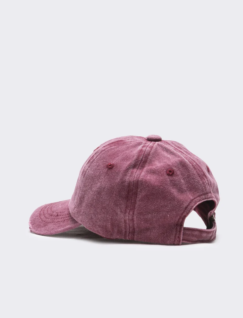 Cappello bambino baseball cotone delave liscio - Rosso