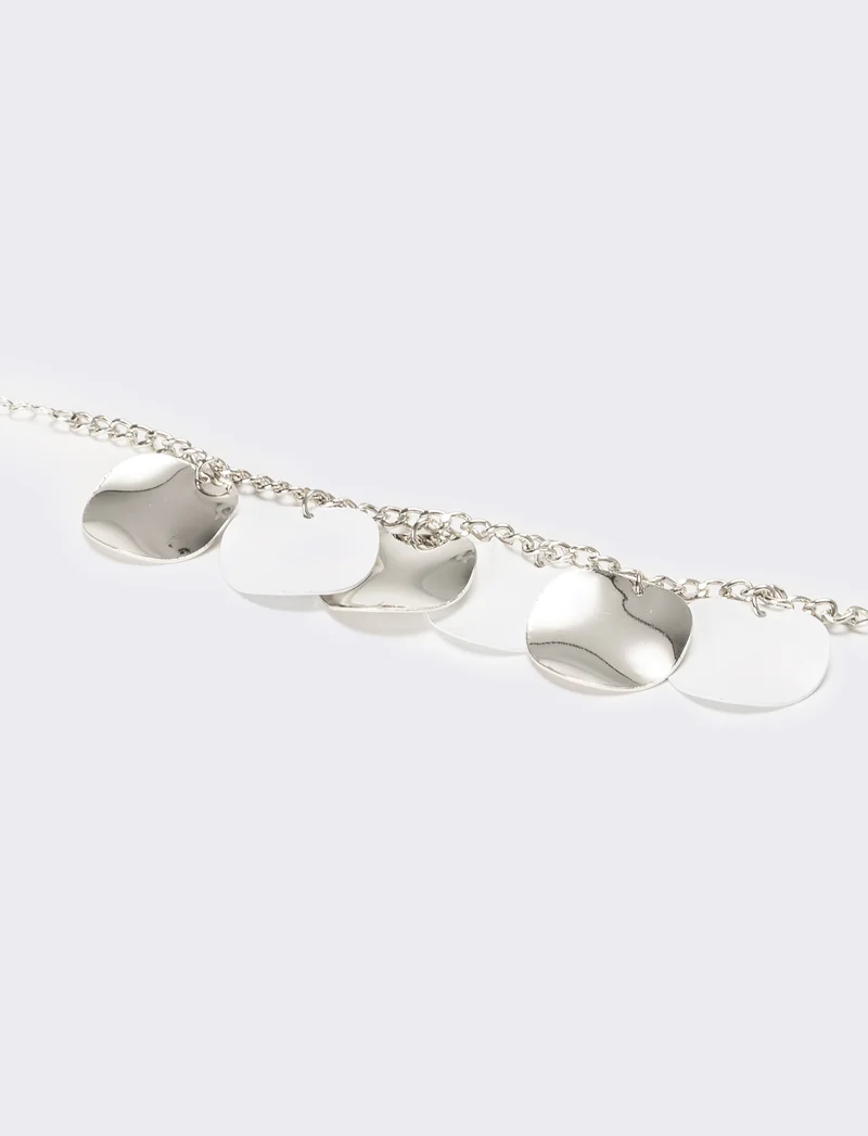 Bracciale donna con ciondoli tondi - Argento