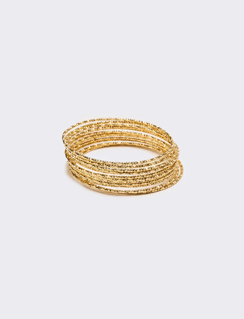 Bracciali donna 12 pezzi rigidi - Oro