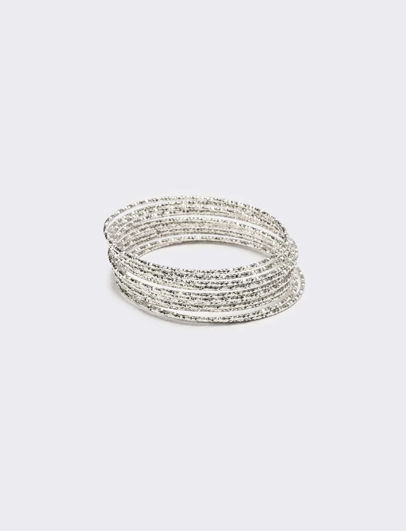 Bracciali donna 12 pezzi rigidi - Argento