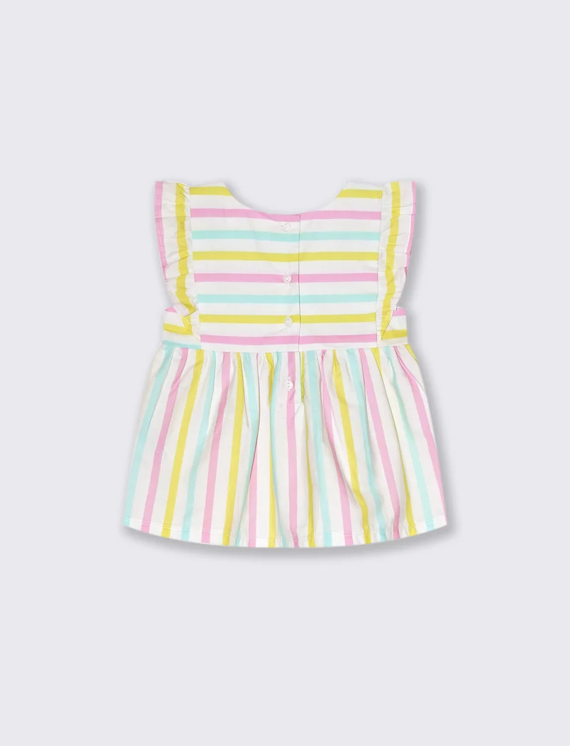 Camicia in popeline da neonata - Righe