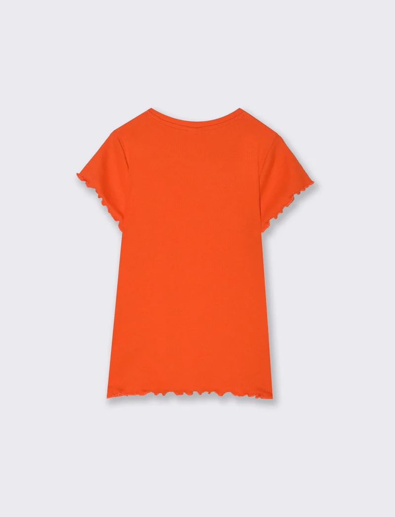 T-shirt in costina da bambina - Aragosta
