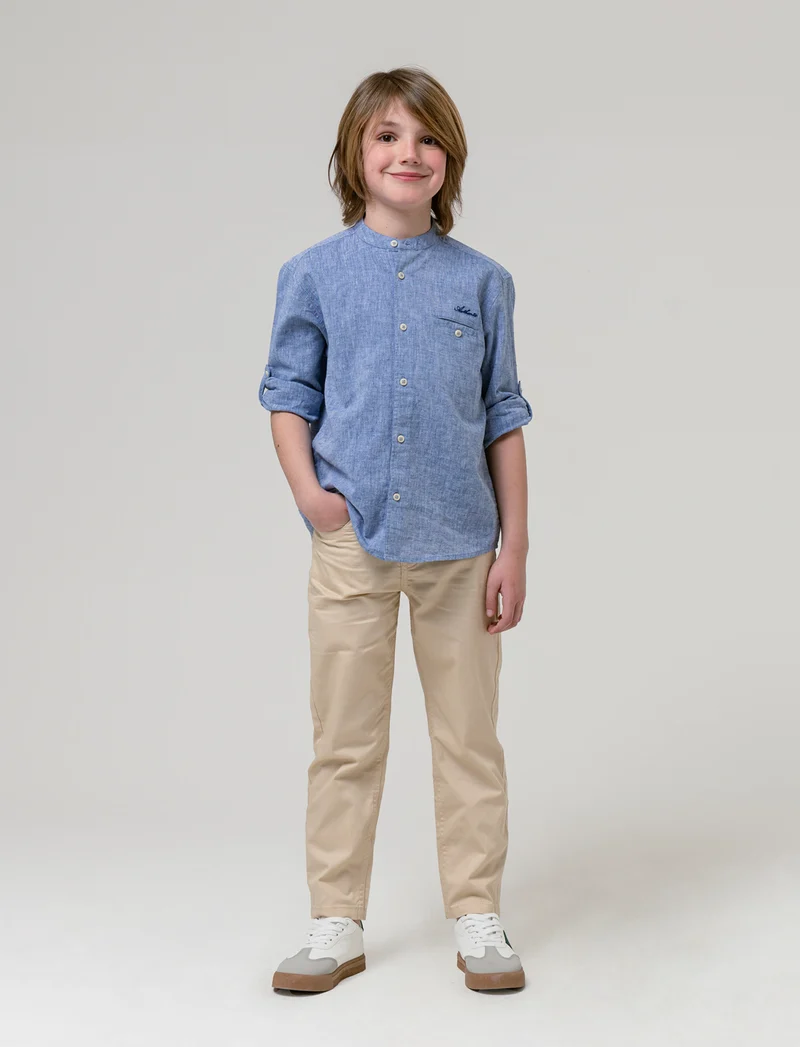 Camicia in chambray da bambino - Blu