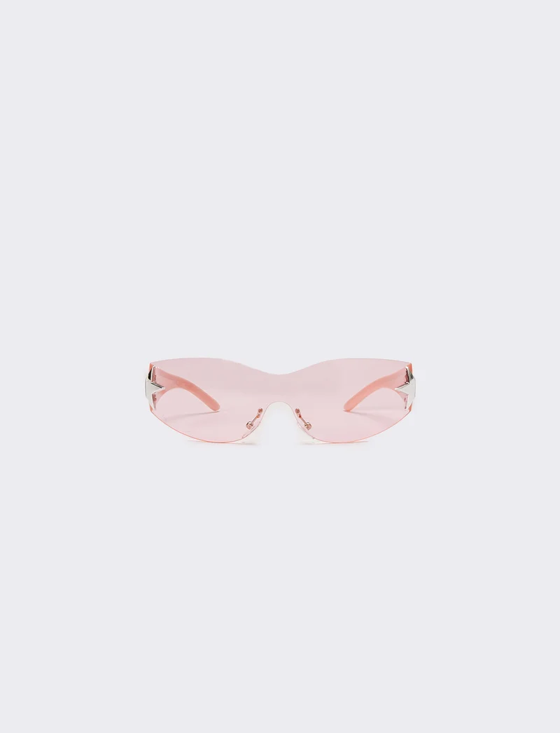 Occhiali bambina mascherina con stelle - Rosa