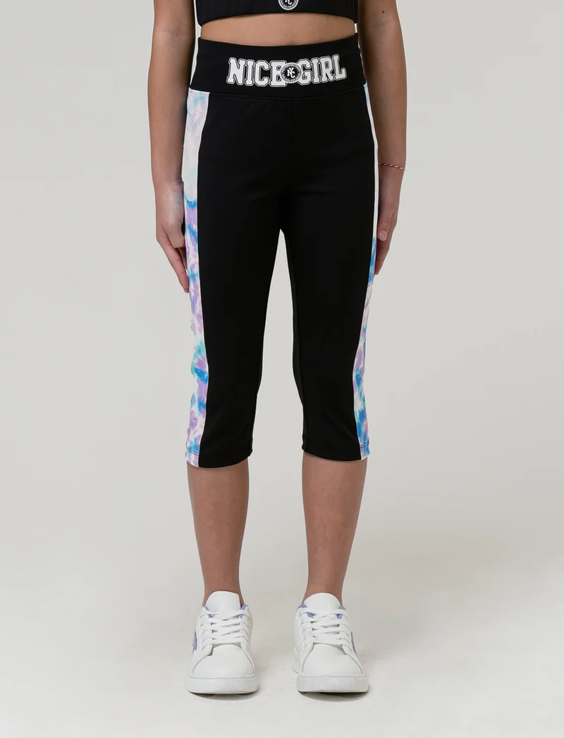 Leggings sportivo da bambina - Nero