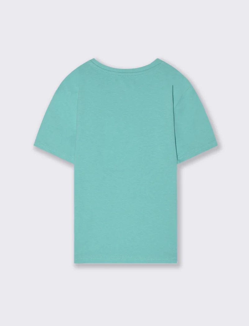 T-shirt coreana da bambino - Verde acqua