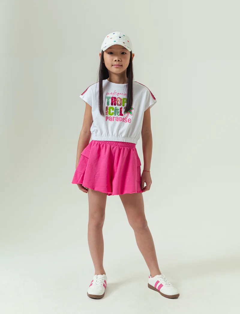 Completo due pezzi bambina - Bianco