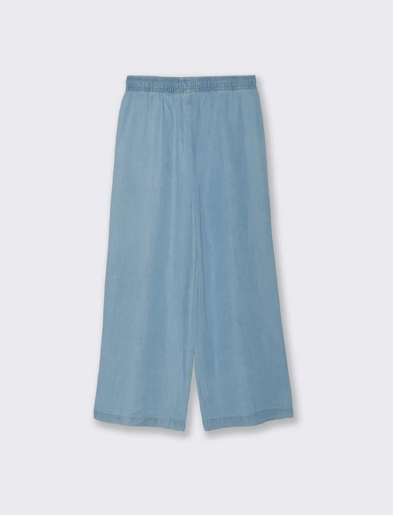 Pantaloni rigati da bambina - Denim