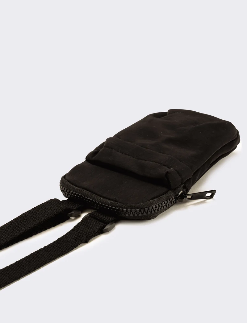 Tracollina uomo in nylon - Nero